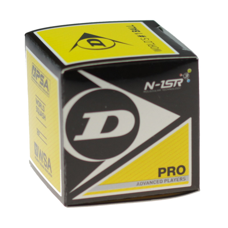 Dunlop Pro Double Yellow Dot Squash Ball (Single Ball) Stringers' World