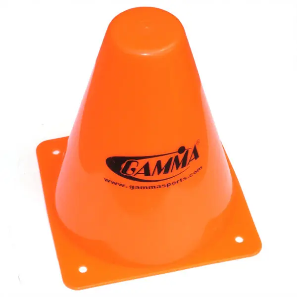 Orange traffic cone used for roadworks and safety measures