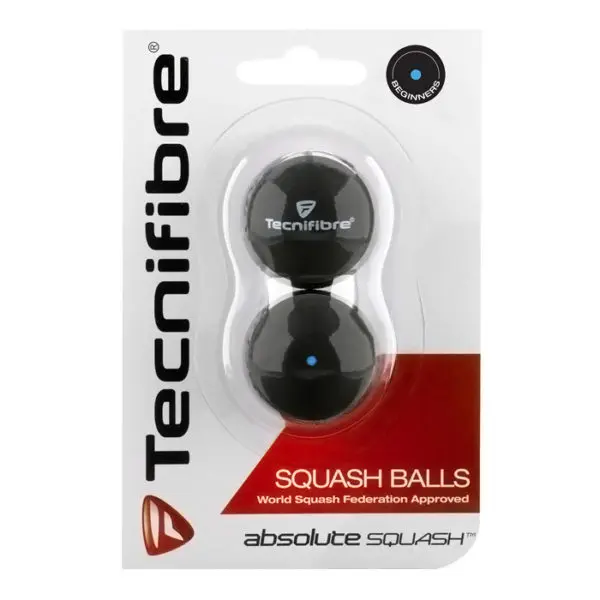 Two-pack of Tecnifibre Squash Balls, single blue color variant.