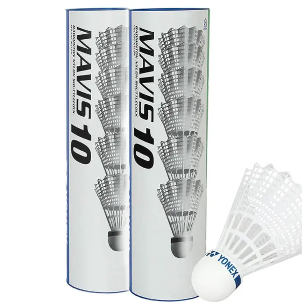 Image of a white dozen Mavis shuttlecocks for badminton