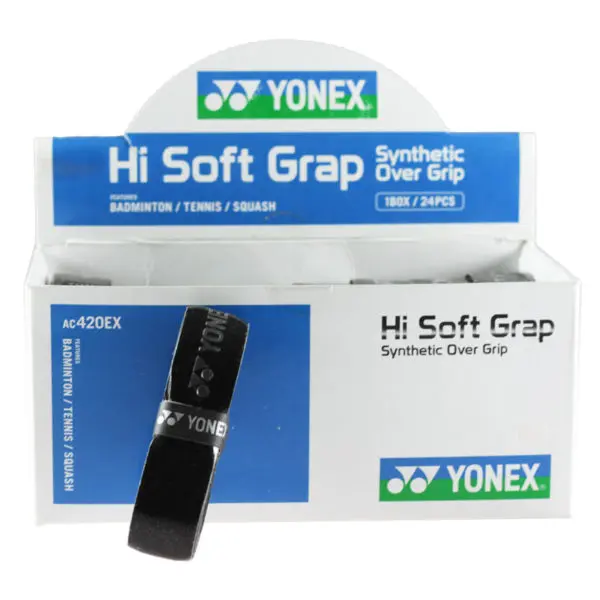 Yonex Hi-Soft Grap Replacement Grip 24 Box (Black)