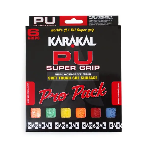 Karakal PU Super Replacement Grip (Assorted) 6 Pack