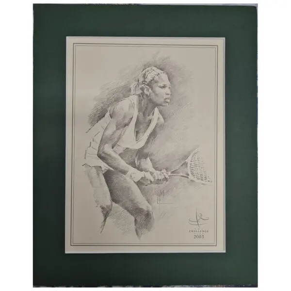 Close-up view of a tennis racquet with strings and grip