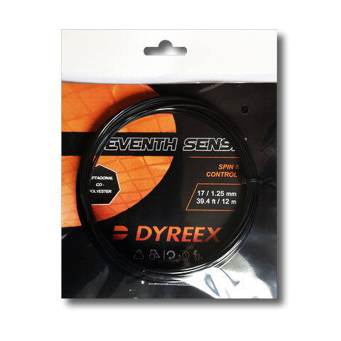 Dyreex Seventh Sense Tennis String 12m Packet (Black) - 1.25mm