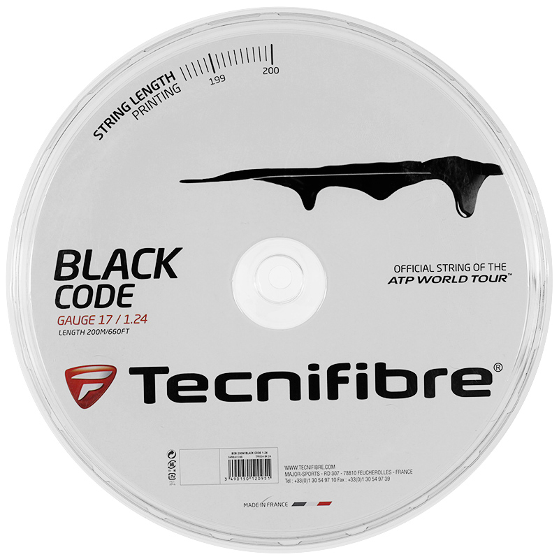 Tecnifibre BlackCode (Black) 200m reel | Stringers' World