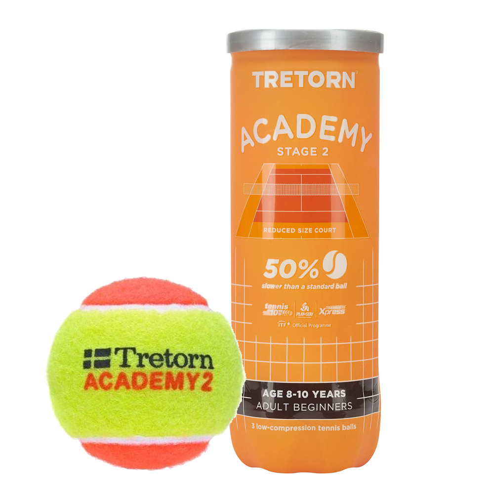 Tretorn Academy Stage 2 Orange Ball (Single Tube) | Stringers' World