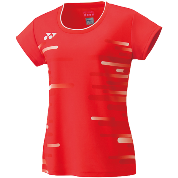 Yonex 20466 Womens Crew Neck Shirt (Fire Red)