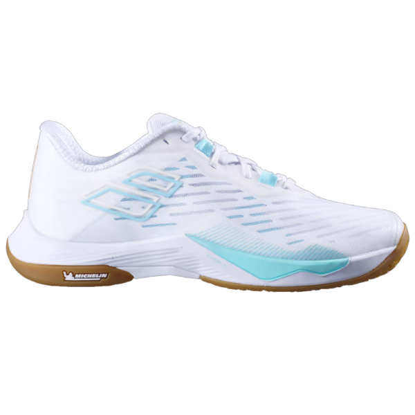 Babolat Womens Shadow Tour 5 Indoor Court Shoes (White/Cockatoo) (2024)