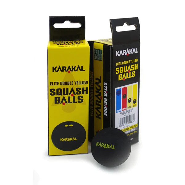 Karakal Double Yellow Dot Squash Ball (3 Pack)