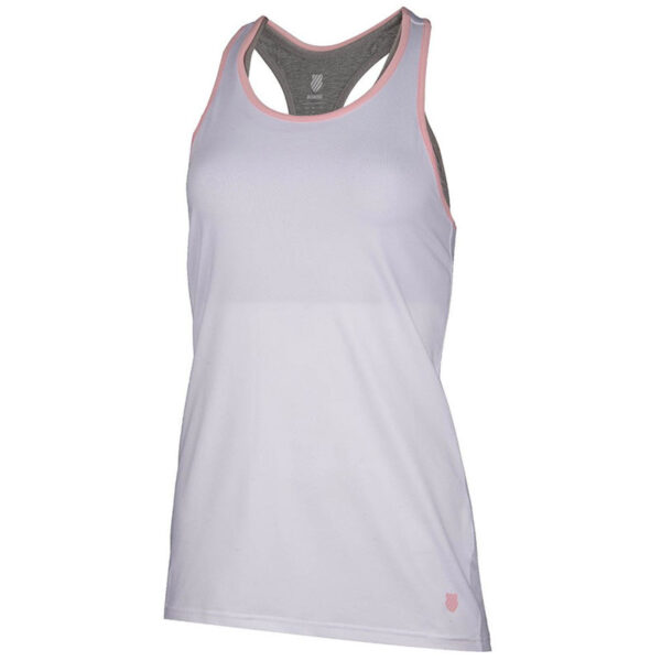 K-Swiss Hypercourt Express Women's Tank Top (White/Grey) - Size: Large