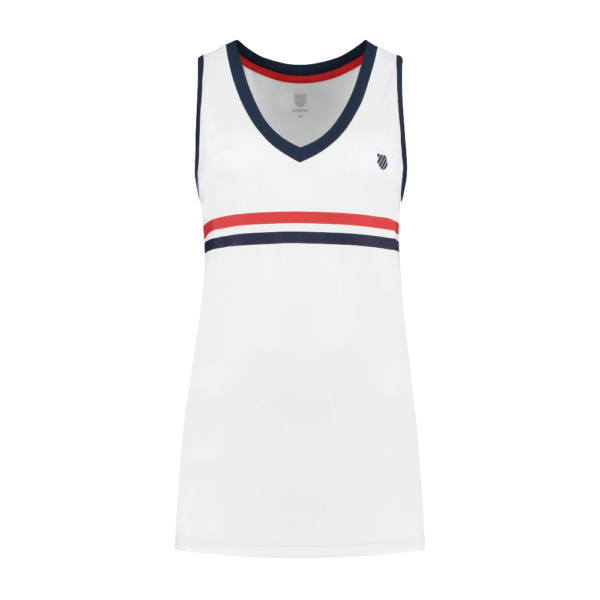K-Swiss Womens Heritage Sport Tank Top  - Colour: White | Size: Large