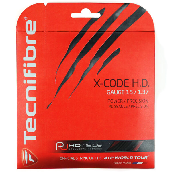 Tecnifibre X-Code HD (Black) 12m Packet - Gauge: 1.37mm