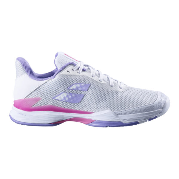 Babolat Womens Jet Tere All Court Tennis Shoes (White/Lavender) - Size 8.5 UK