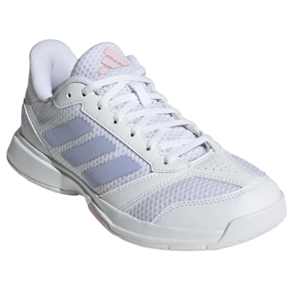 Adidas Womens Ligra 8 Indoor Court Shoes 2025 (White/Violet)