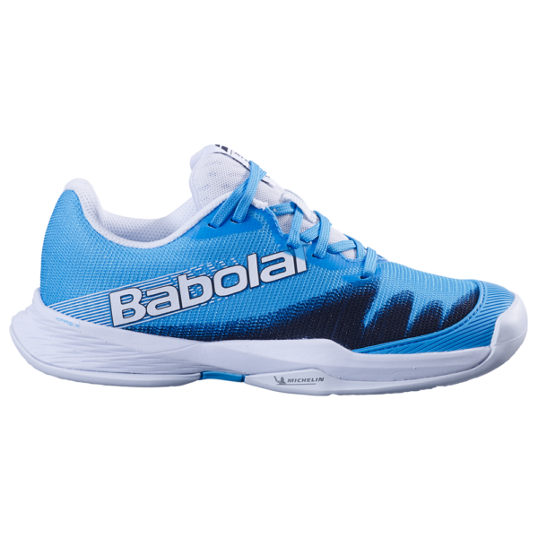 Babolat Jet Premura 2 Junior Padel Shoes (Cyan Blue/White)
