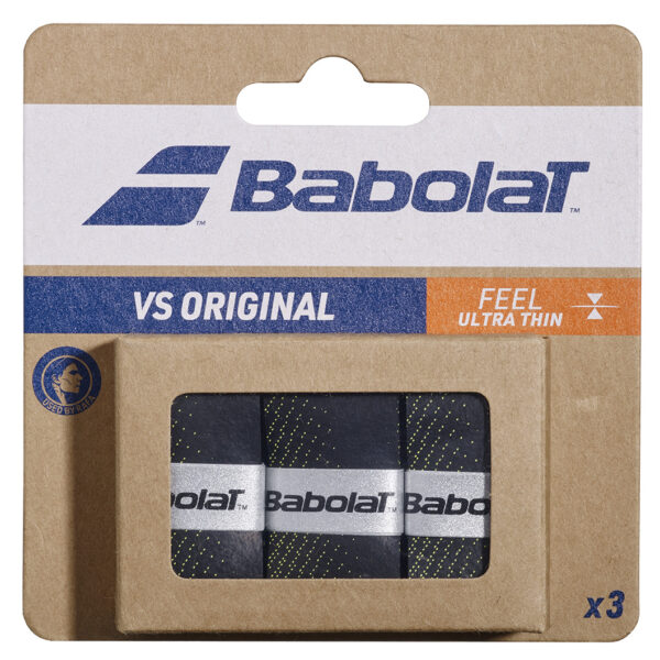 Babolat VS Original Overgrip (Black/Yellow) (3 Pack)