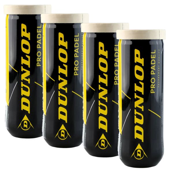 Dunlop Pro Padel 3 Ball Tube (Dozen)