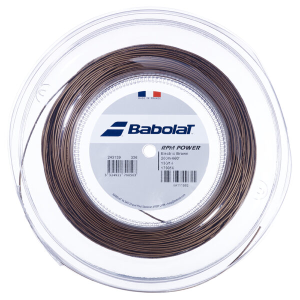 Cordage De Tennis Babolat RPM Team 12M - 1.25mm Noir, Effet Et Contrôle Optimisés