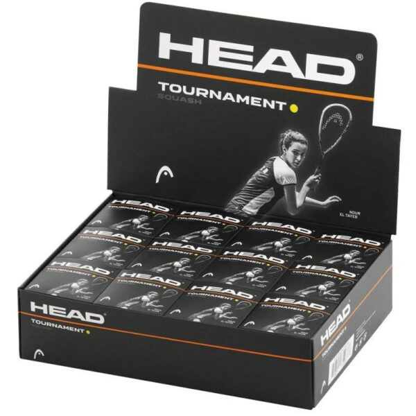 Head Tournament Single Yellow Dot Squash Ball (Dozen)