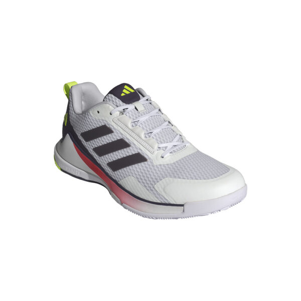 Adidas Mens Novaflight 2 Indoor Court Shoes (White/Red) (2025)