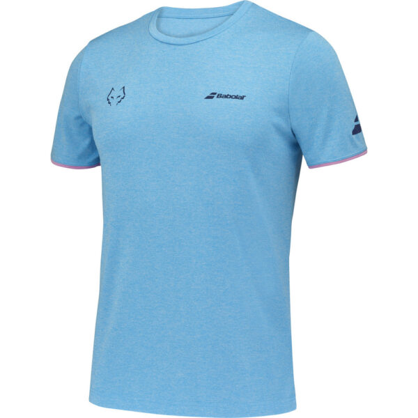 Babolat Crew Neck Tee Lebron (Cyan Blue Heather) (2025)