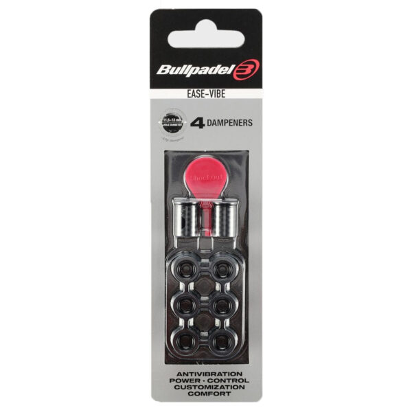Bullpadel Ease Vibe Black Dampener - Pack of 4
