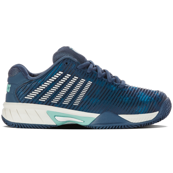 K-Swiss Junior Hypercourt Express 2 HB All Court Shoe (Indian Teal/Star White/Moonstruck) - Size 3.5 UK