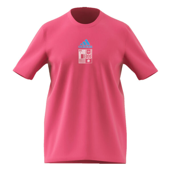 Adidas Mens World Tennis Graphic T-Shirt (Pulse Magenta)