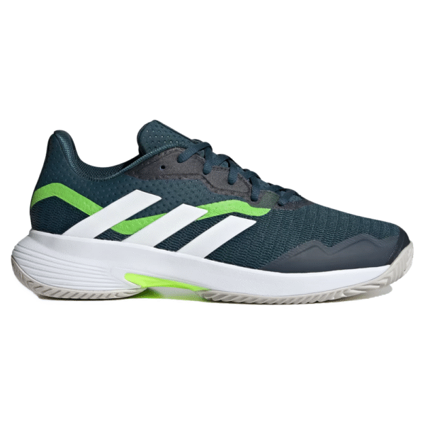 Adidas Mens Courtjam Control Tennis Shoes (Arctic Night/White/Lucid Lemon) - Size 8 UK