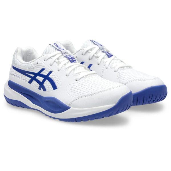 Asics Junior Gel-Resolution X GS All Court Shoe (White/Dark Cobalt) 2025  - Size: 3.5 UK